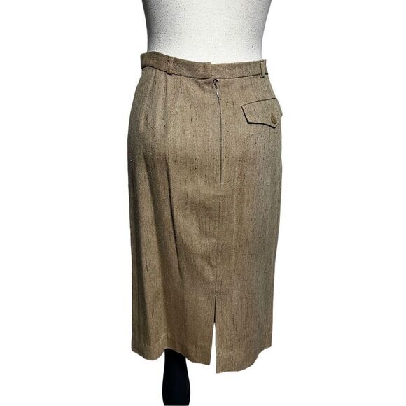 Anne Klein Vintage Double Breasted Blazer Jacket Raw Silk Skirt Set Size Small - Picture 4 of 7